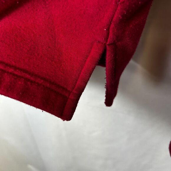 Vintage Breckenridge Deep Red Winter Cabin Scene Shawl Collar LS Sweatshirt XL - Picture 10 of 13